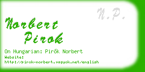 norbert pirok business card