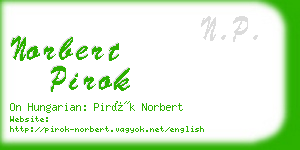 norbert pirok business card